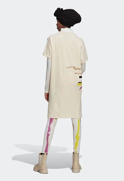 Vestido Beige-Multicolor Adidas Originals Thebe Magugu Tee Dress 4 Vestido Beige-Multicolor Adidas Originals Thebe Magugu Tee Dress - Imagen 2