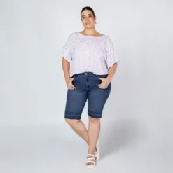 BERMUDA TALLAS GRANDES DENIM TONO OSCURO 6 BERMUDA TALLAS GRANDES DENIM TONO OSCURO -Feminora Moda Tienda De Ventas adrissa 2179 2621102 2 product