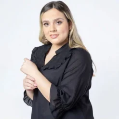 BLUSA ADRISSA TALLAS GRANDES NEGRA MANGA 3/4 -Feminora Moda Tienda De Ventas adrissa 4267 0829612 2 product