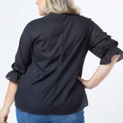 BLUSA ADRISSA TALLAS GRANDES NEGRA MANGA 3/4 -Feminora Moda Tienda De Ventas adrissa 4269 0829612 3 product