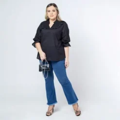 BLUSA ADRISSA TALLAS GRANDES NEGRA MANGA 3/4 -Feminora Moda Tienda De Ventas adrissa 4270 0829612 4 product