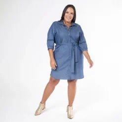 VESTIDO ADRISSA TALLAS GRANDES CAMISERO 9 VESTIDO ADRISSA TALLAS GRANDES CAMISERO -Feminora Moda Tienda De Ventas adrissa 4471 9039612 4 product