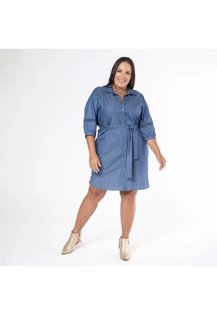 VESTIDO ADRISSA TALLAS GRANDES CAMISERO 6 VESTIDO ADRISSA TALLAS GRANDES CAMISERO - Imagen 4