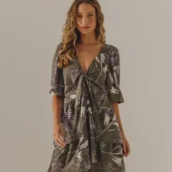 Vestido Verde-Lila-Beige Arkitect Éxito