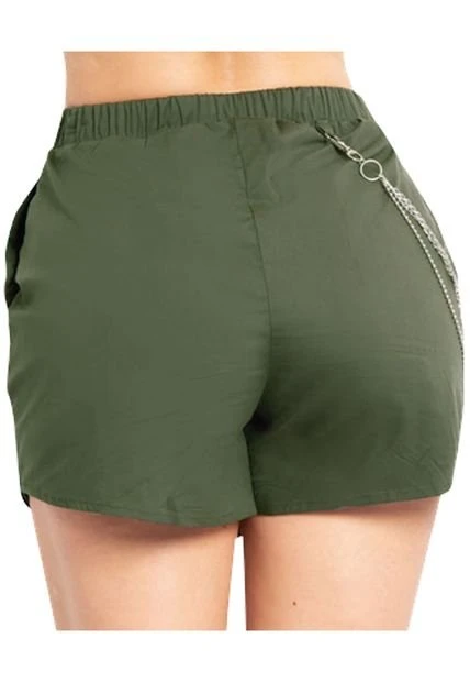 Falda Short Para Mujer Verde Militar Atypical 4 Falda Short Para Mujer Verde Militar Atypical - Imagen 2