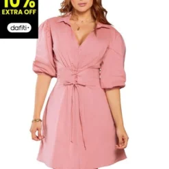 Vestido Corto Para Mujer Palo De Rosa Oscuro ATYPICAL