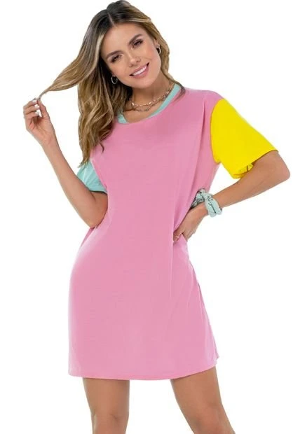 VESTIDO CORTO JUVENIL ROSADO BARBIE ATYPICAL 90632 3 VESTIDO CORTO JUVENIL ROSADO BARBIE ATYPICAL 90632