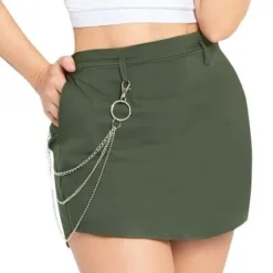 Falda Short Para Mujer Verde Militar Atypical