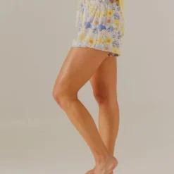 Short Pijama Blanco-Amarillo-Azul Bronzini -Feminora Moda Tienda De Ventas bronzini 1878 1777022 2 product