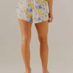 Short Pijama Blanco-Amarillo-Azul Bronzini -Feminora Moda Tienda De Ventas bronzini 1879 1777022 3 product
