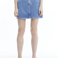 Mini Falda De Talle Alto Calvin Klein