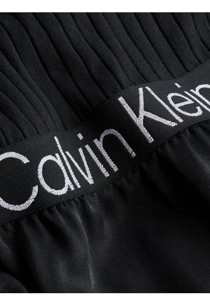 Vestido Con Logo En La Cintura Negro Calvin Klein 5 Vestido Con Logo En La Cintura Negro Calvin Klein - Imagen 3