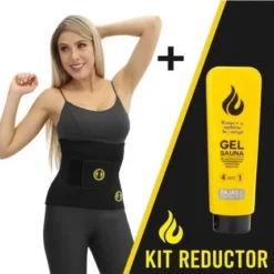 Faja Cinturilla Reductora Avispa Para Hacer Ejercicio Adelgazante Moldeadora Abdomen Para Mujer + Gel Reductor De Abdomen 120 Ml