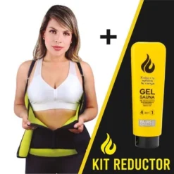 Faja Reductora De Abdomen Ajustable Adelgazante Para Mujer Con Cierre Doble + Gel Reductor De Abdomen 4 En 1 - 120 Ml – G951909