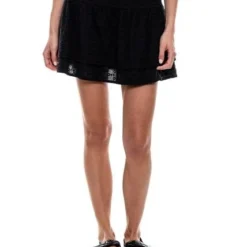 Falda Corta En Ojalillo Con Elástico En Cintura Color Blue