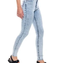 High Waist Skinny Fit Jeans Tono Claro Color Blue -Feminora Moda Tienda De Ventas color blue 0588 7843822 7 product