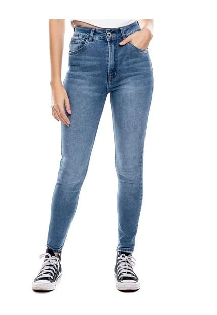 High Waist Skinny Fit Jeans Tono Medio Color Blue 3 High Waist Skinny Fit Jeans Tono Medio Color Blue