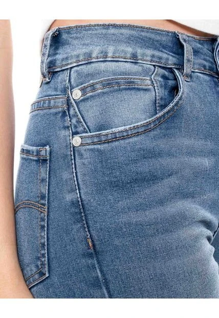 High Waist Skinny Fit Jeans Tono Medio Color Blue 6 High Waist Skinny Fit Jeans Tono Medio Color Blue - Imagen 4