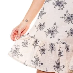 Vestido Corto De Tiras Estampado Flores Color Blue -Feminora Moda Tienda De Ventas color blue 1506 7945822 4 product