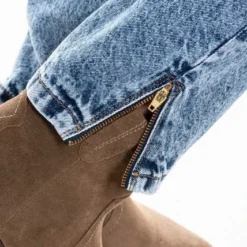 High Waist Straight Fit Jeans Tono Claro Color Blue -Feminora Moda Tienda De Ventas color blue 1668 4635822 4 product