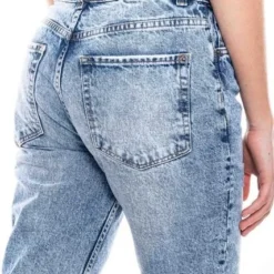 High Waist Straight Fit Jeans Tono Claro Color Blue -Feminora Moda Tienda De Ventas color blue 1668 4635822 5 product