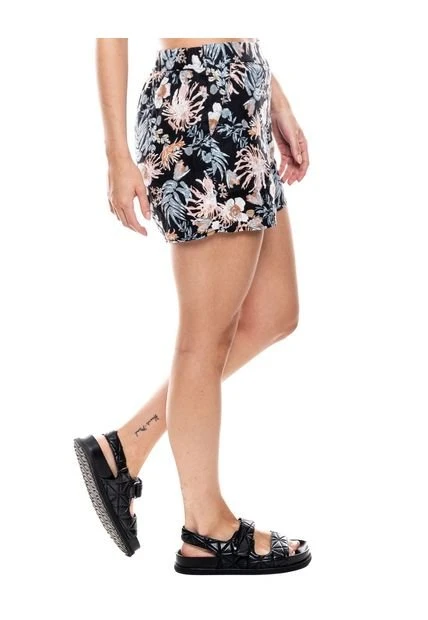 High Waist Short Con Elástico En Cintura Estampado Flores Color Blue 9 High Waist Short Con Elástico En Cintura Estampado Flores Color Blue - Imagen 7