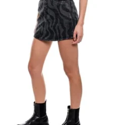 Falda High Waist En Black Denim Color Blue -Feminora Moda Tienda De Ventas color blue 2041 0056822 6 product