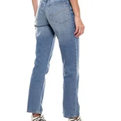 High Waist Straight Fit Jeans Tono Medio Con Botonadura Interna Color Blue -Feminora Moda Tienda De Ventas color blue 2239 6496822 7 product