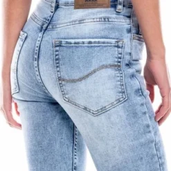 High Waist Skinny Fit Jeans Tono Claro Con Botonadura Interna Color Blue 13 High Waist Skinny Fit Jeans Tono Claro Con Botonadura Interna Color Blue -Feminora Moda Tienda De Ventas color blue 2685 8056222 5 product