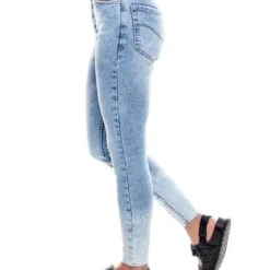 High Waist Skinny Fit Jeans Tono Claro Con Botonadura Interna Color Blue 14 High Waist Skinny Fit Jeans Tono Claro Con Botonadura Interna Color Blue -Feminora Moda Tienda De Ventas color blue 2685 8056222 6 product