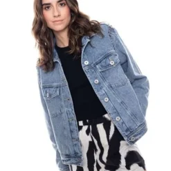 High Waist Shorts Con Elástico En Cintura Estampado Color Blue -Feminora Moda Tienda De Ventas color blue 2792 2697822 3 product