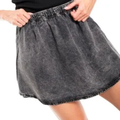 Falda Corta En Chambray Eco Recycle Color Blue -Feminora Moda Tienda De Ventas color blue 2826 9257822 3 product