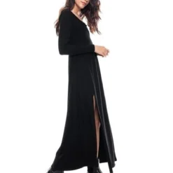 Vestido Manga Larga Con Abertura En Frente Y Tira Para Anudar En Espalda Color Blue 12 Vestido Manga Larga Con Abertura En Frente Y Tira Para Anudar En Espalda Color Blue -Feminora Moda Tienda De Ventas color blue 2951 0387822 4 product