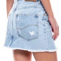 Falda Corta En Denim Tono Claro Con Desgastes Y Ruedo Desflecado Color Blue 13 Falda Corta En Denim Tono Claro Con Desgastes Y Ruedo Desflecado Color Blue -Feminora Moda Tienda De Ventas color blue 3291 1928822 5 product