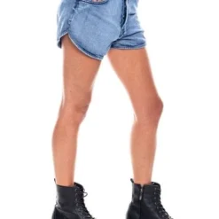 Slouchy Denim Shorts Tono Medio Con Botonadura Interna Color Blue 15 Slouchy Denim Shorts Tono Medio Con Botonadura Interna Color Blue -Feminora Moda Tienda De Ventas color blue 3471 9358822 7 product