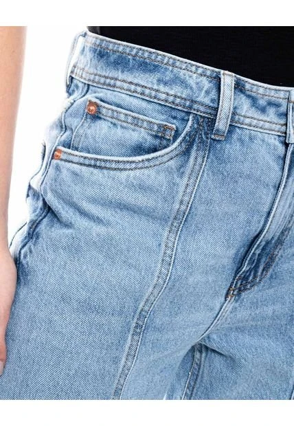 High Waist Flare Jeans Tono Claro Con Cortes Delanteros Color Blue 6 High Waist Flare Jeans Tono Claro Con Cortes Delanteros Color Blue - Imagen 4