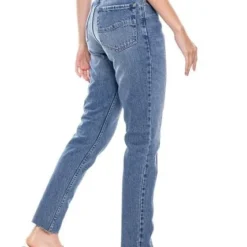 High Waist Straight Fit Jeans Con Botonadura Externa Color Blue 14 High Waist Straight Fit Jeans Con Botonadura Externa Color Blue -Feminora Moda Tienda De Ventas color blue 7029 3989822 6 product