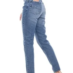 High Waist Straight Fit Jeans Con Botonadura Externa Color Blue 15 High Waist Straight Fit Jeans Con Botonadura Externa Color Blue -Feminora Moda Tienda De Ventas color blue 7029 3989822 7 product