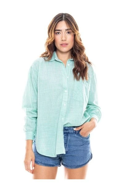 Camisa Manga Larga De Rayas Oversized Color Blue 3 Camisa Manga Larga De Rayas Oversized Color Blue
