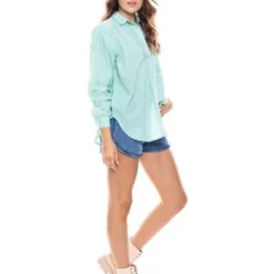 Camisa Manga Larga De Rayas Oversized Color Blue 12 Camisa Manga Larga De Rayas Oversized Color Blue -Feminora Moda Tienda De Ventas color blue 8750 9079722 4 product