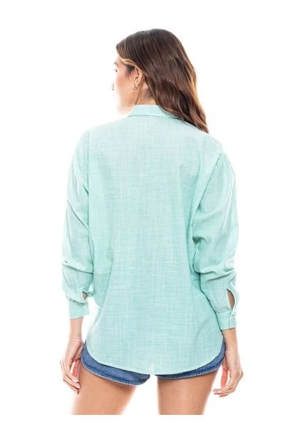 Camisa Manga Larga De Rayas Oversized Color Blue 9 Camisa Manga Larga De Rayas Oversized Color Blue - Imagen 7