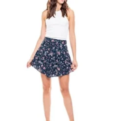 Falda Corta Con Boleros Estampado Floral Color Blue -Feminora Moda Tienda De Ventas color blue 9041 0430922 3 product