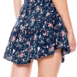 Falda Corta Con Boleros Estampado Floral Color Blue -Feminora Moda Tienda De Ventas color blue 9041 0430922 4 product