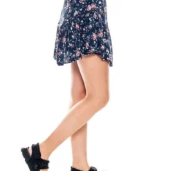 Falda Corta Con Boleros Estampado Floral Color Blue -Feminora Moda Tienda De Ventas color blue 9041 0430922 7 product