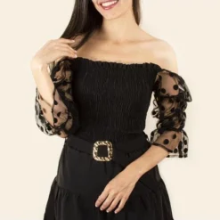 Vestido Negro Cosmos -Feminora Moda Tienda De Ventas cosmos 3977 1579691 3 product