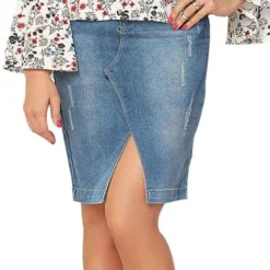 Falda Shery Azul Para Mujer Croydon