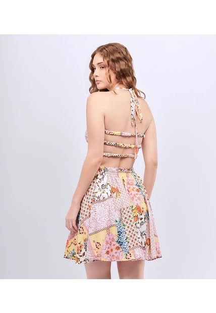 Vestido Para Mujer Corto Estampado Derek 4 Vestido Para Mujer Corto Estampado Derek - Imagen 2