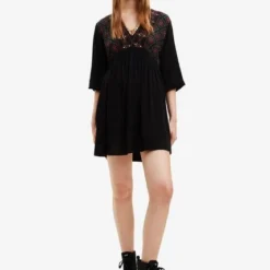 Vestido Negro-Naranja-Verde Desigual -Feminora Moda Tienda De Ventas desigual 2752 3133991 3 product