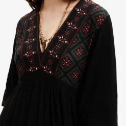 Vestido Negro-Naranja-Verde Desigual -Feminora Moda Tienda De Ventas desigual 2756 3133991 4 product