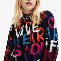 Vestido Negro-Multicolor Desigual Femenino 9 Vestido Negro-Multicolor Desigual Femenino -Feminora Moda Tienda De Ventas desigual 2876 6810502 4 product